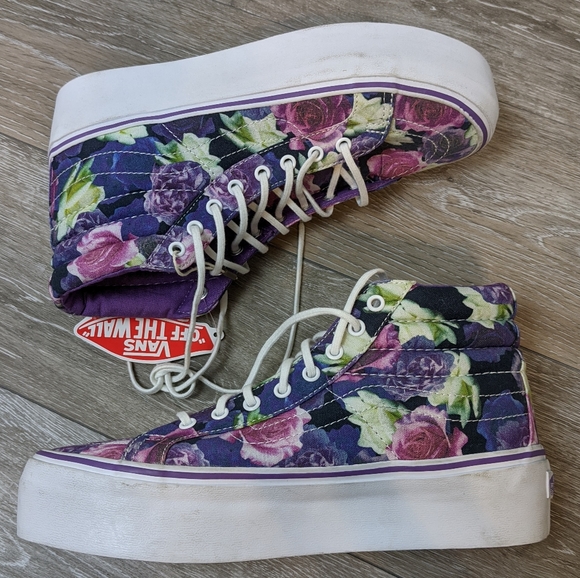 platform vans purple